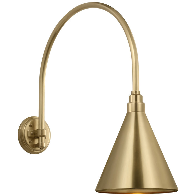 Visual Comfort Signature TOB 2815HAB/S10-HAB LED Barn Light, Hand-Rubbed Antique Brass