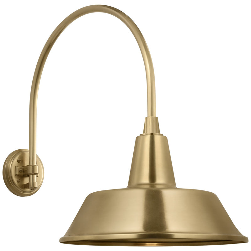 Visual Comfort Signature TOB 2815HAB/S2-HAB LED Barn Light, Hand-Rubbed Antique Brass