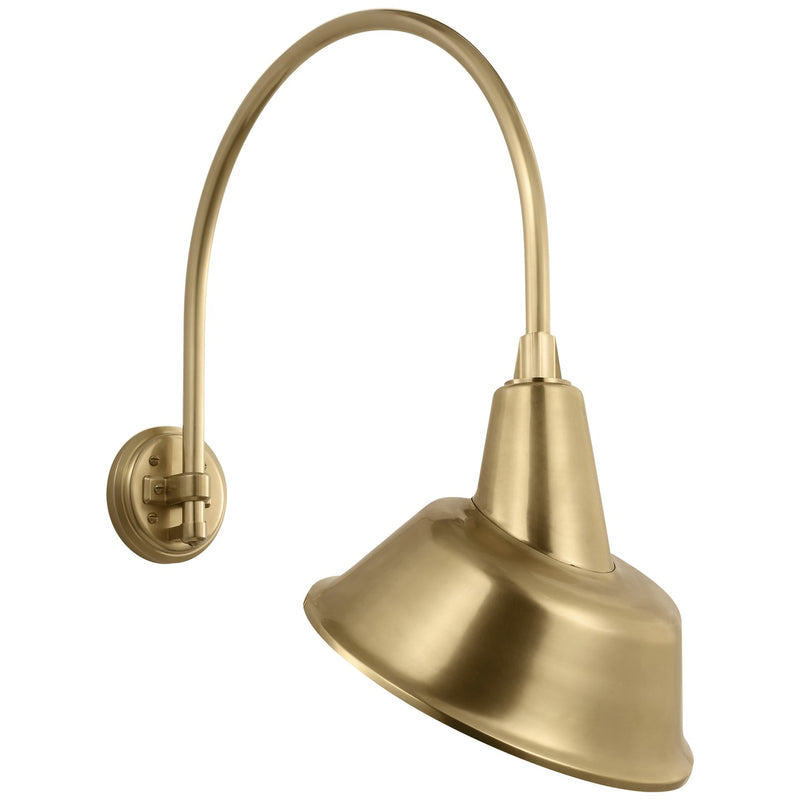 Visual Comfort Signature TOB 2815HAB/S3-HAB LED Barn Light, Hand-Rubbed Antique Brass