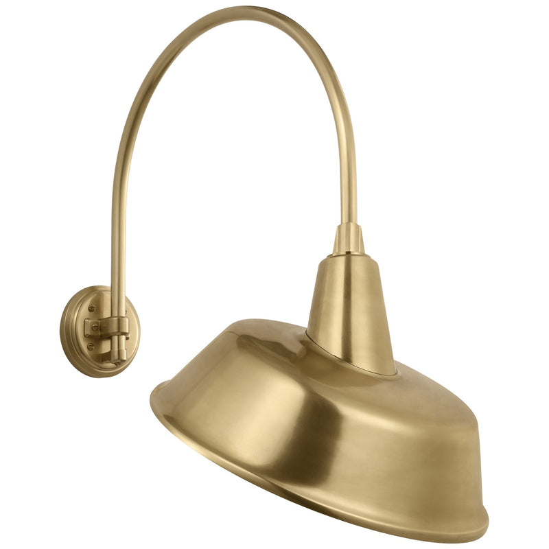 Visual Comfort Signature TOB 2815HAB/S4-HAB LED Barn Light, Hand-Rubbed Antique Brass