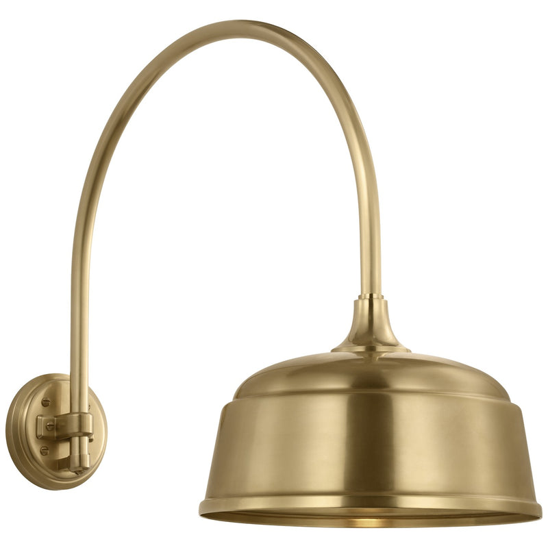 Visual Comfort Signature TOB 2815HAB/S6-HAB LED Barn Light, Hand-Rubbed Antique Brass