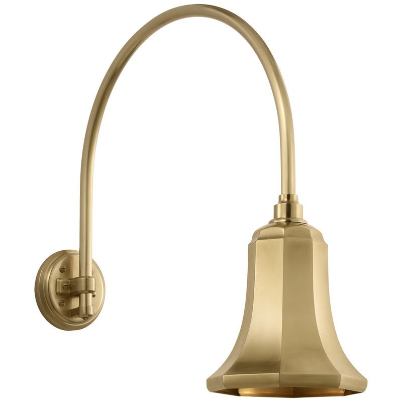 Visual Comfort Signature TOB 2815HAB/S8-HAB LED Barn Light, Hand-Rubbed Antique Brass