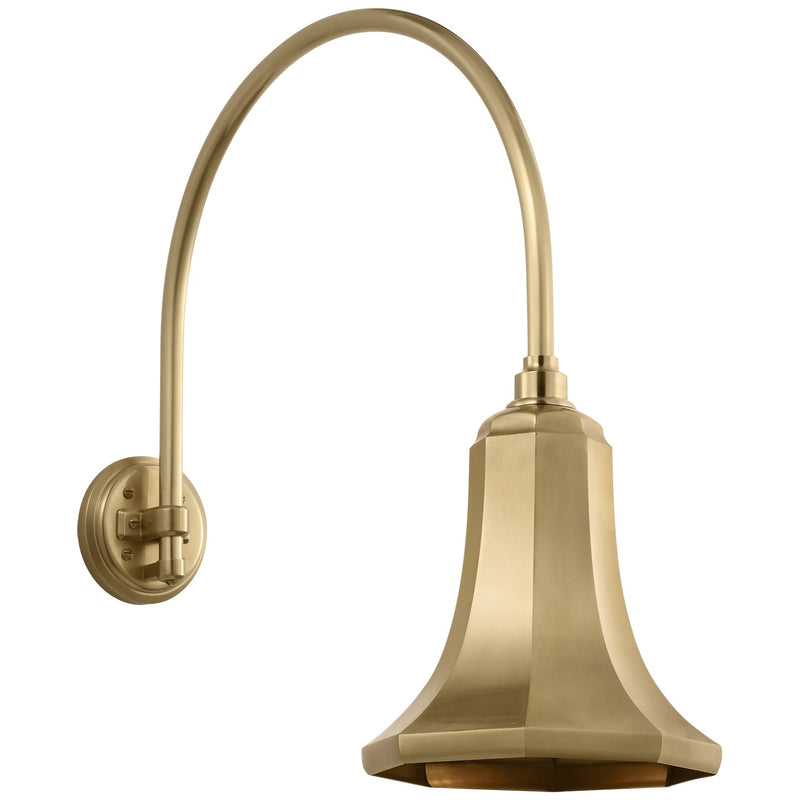 Visual Comfort Signature TOB 2815HAB/S9-HAB LED Barn Light, Hand-Rubbed Antique Brass