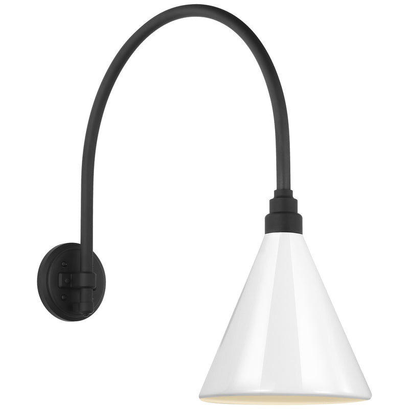 Visual Comfort Signature TOB 2815MBK/S10-WHT LED Barn Light, Matte Black
