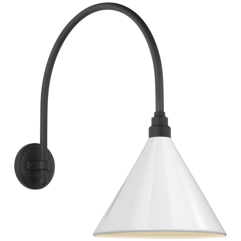 Visual Comfort Signature TOB 2815MBK/S11-WHT LED Barn Light, Matte Black