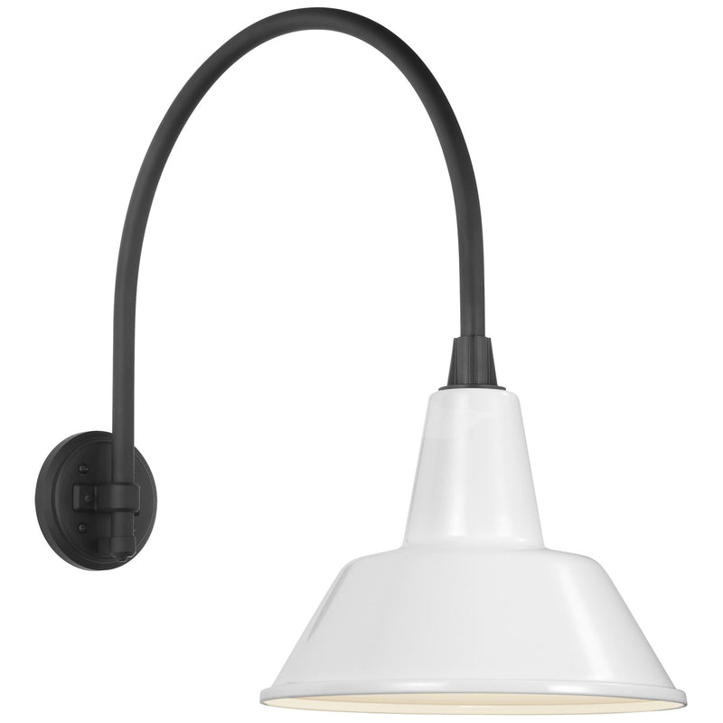 Visual Comfort Signature TOB 2815MBK/S1-WHT LED Barn Light, Matte Black