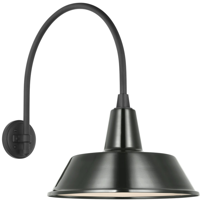 Visual Comfort Signature TOB 2815MBK/S2-G LED Barn Light, Matte Black