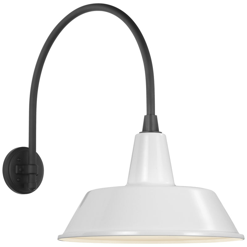 Visual Comfort Signature TOB 2815MBK/S2-WHT LED Barn Light, Matte Black