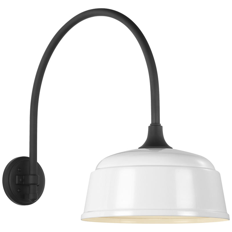 Visual Comfort Signature TOB 2815MBK/S6-WHT LED Barn Light, Matte Black