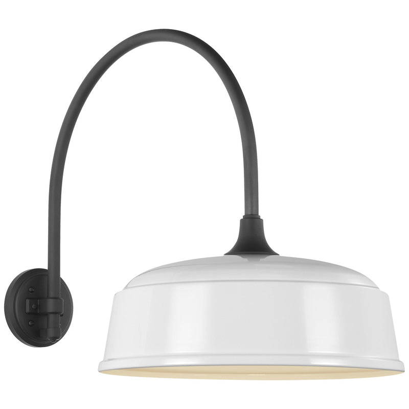 Visual Comfort Signature TOB 2815MBK/S7-WHT LED Barn Light, Matte Black
