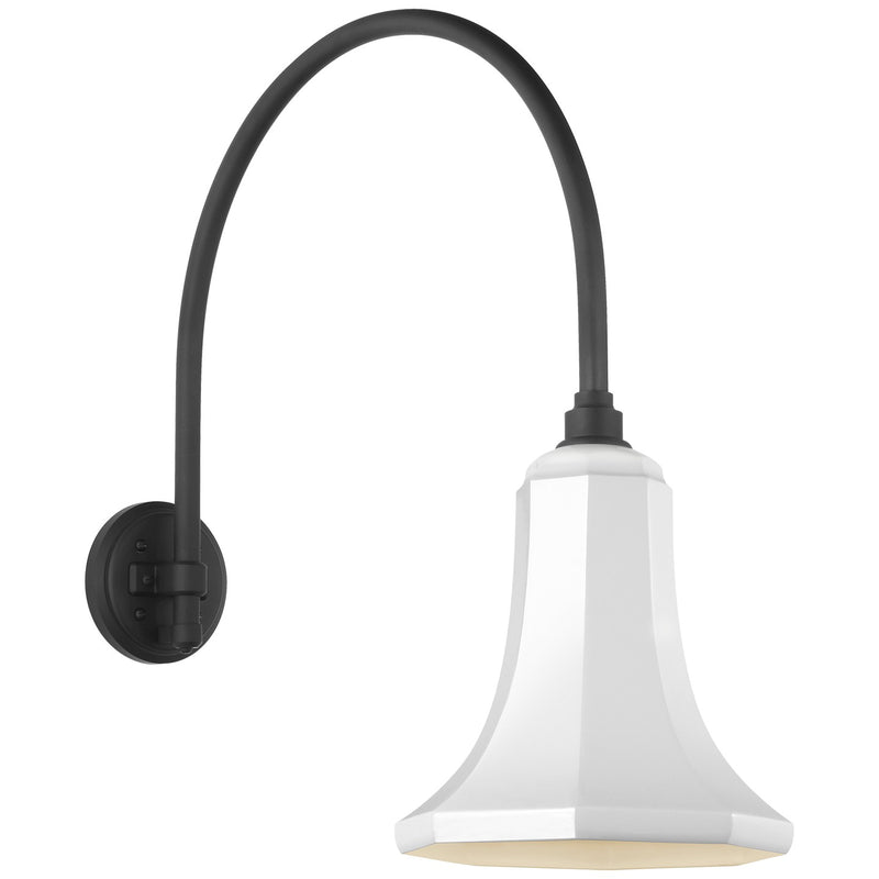 Visual Comfort Signature TOB 2815MBK/S9-WHT LED Barn Light, Matte Black