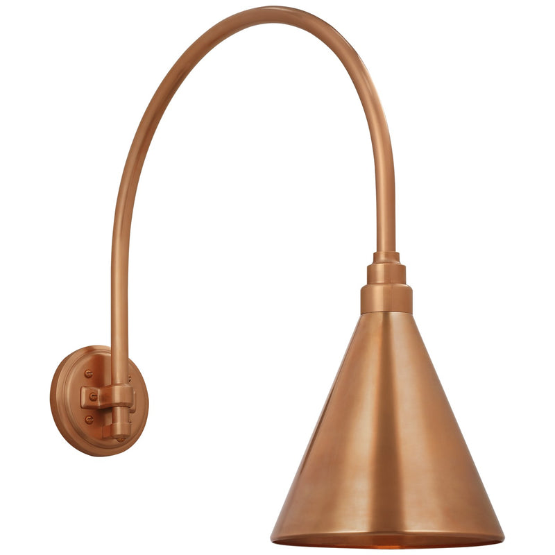 Visual Comfort Signature TOB 2815SC/S10-SC LED Barn Light, Soft Copper