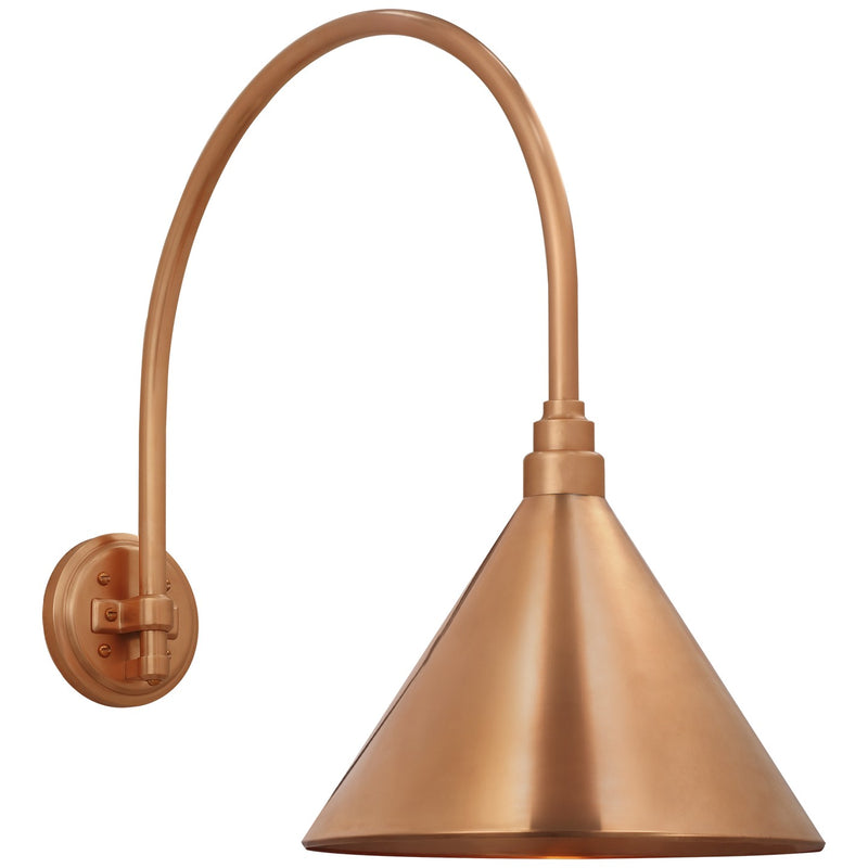 Visual Comfort Signature TOB 2815SC/S11-SC LED Barn Light, Soft Copper