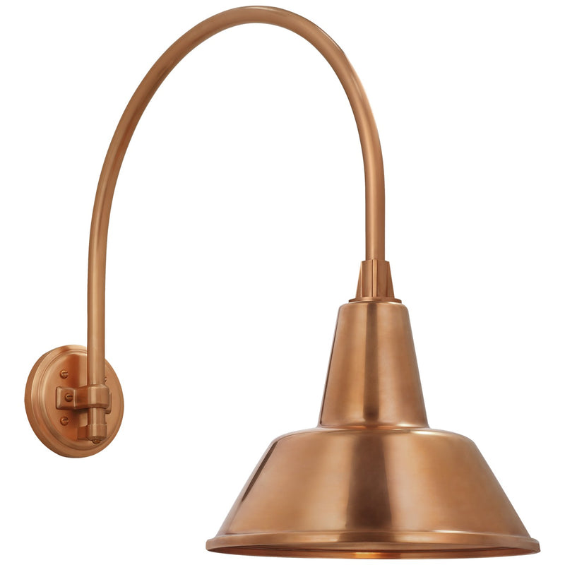 Visual Comfort Signature TOB 2815SC/S1-SC LED Barn Light, Soft Copper