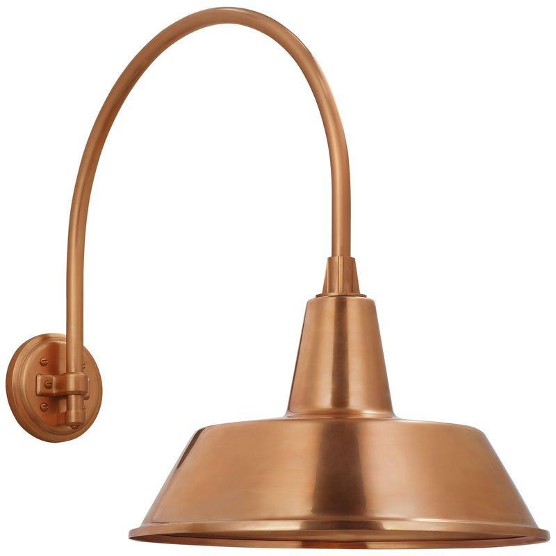 Visual Comfort Signature TOB 2815SC/S2-SC LED Barn Light, Soft Copper