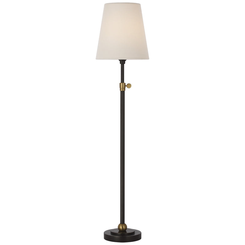 Visual Comfort Signature TOB 3107BZ/HAB-L-CL LED Table Lamp, Bronze and Hand-Rubbed Antique Brass
