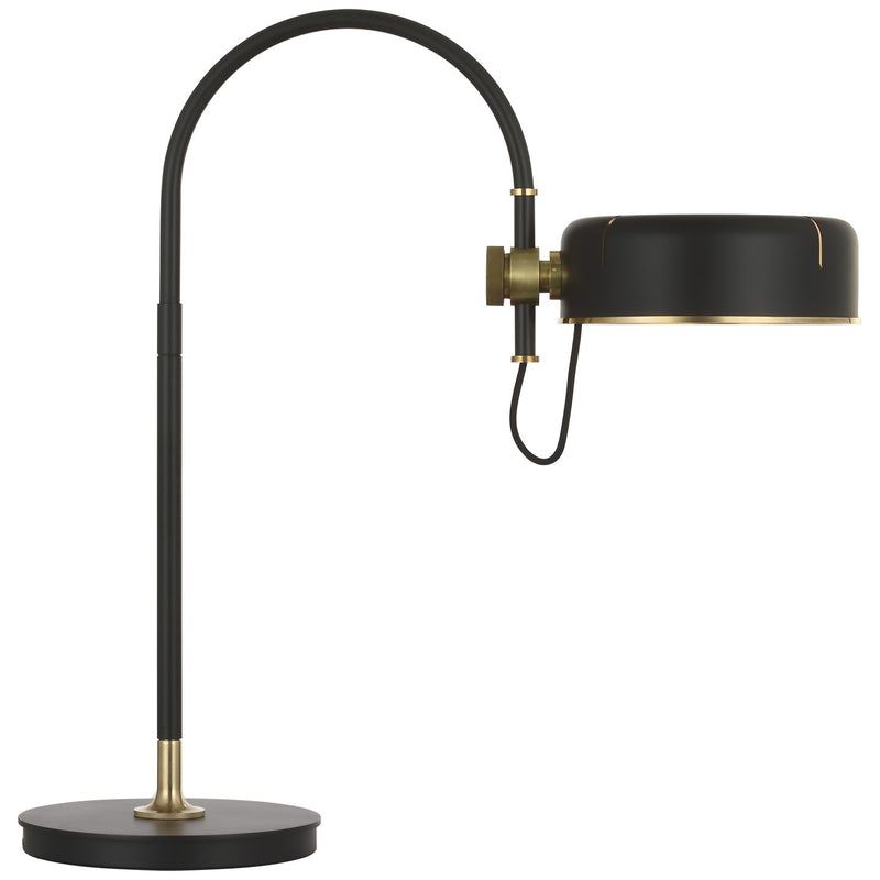 Visual Comfort Signature TOB 3130MI/HAB-MI LED Table Lamp, Modern Iron and Hand-Rubbed Antique Brass