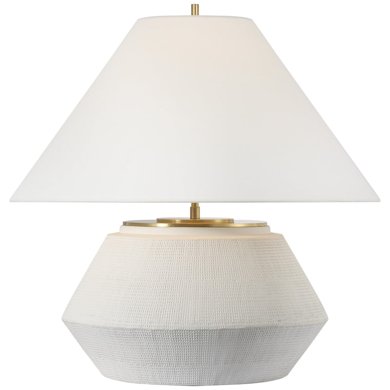 Visual Comfort Signature TOB 3605PW-L LED Table Lamp, Plaster White