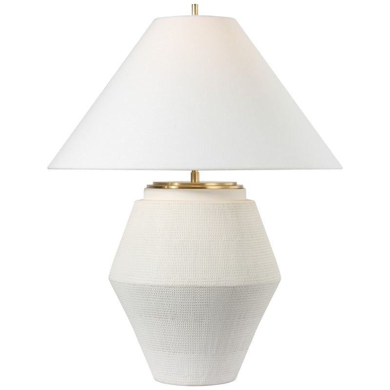 Visual Comfort Signature TOB 3606PW-L LED Table Lamp, Plaster White