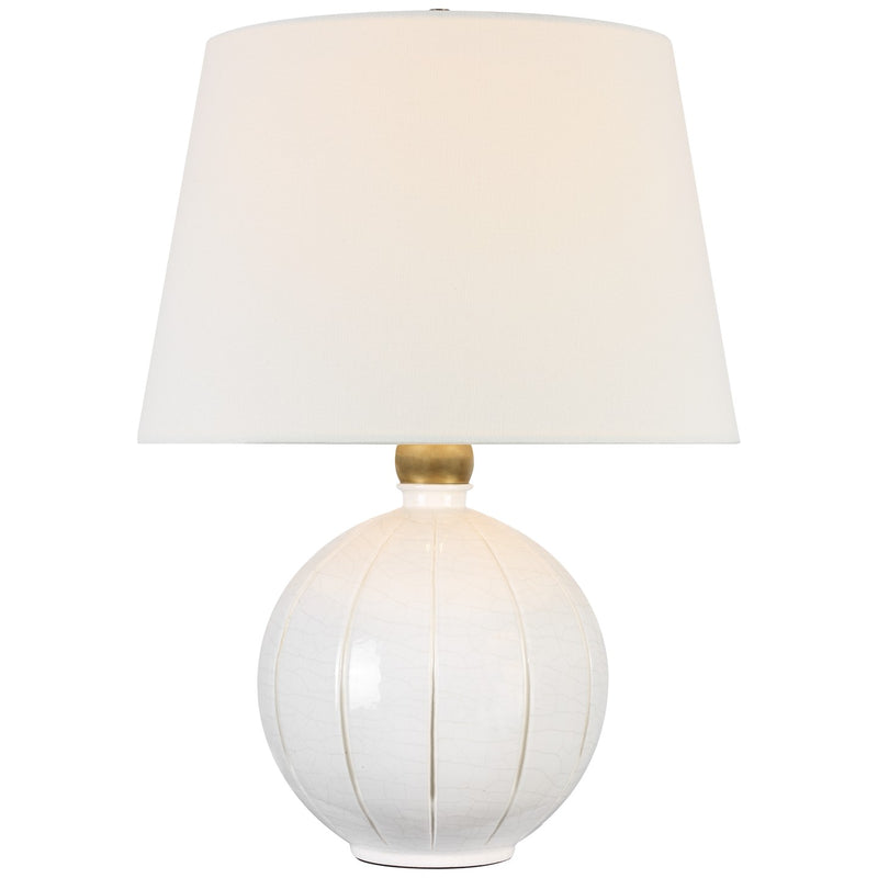 Visual Comfort Signature TOB 3616CIV-L LED Table Lamp, Crackled Ivory