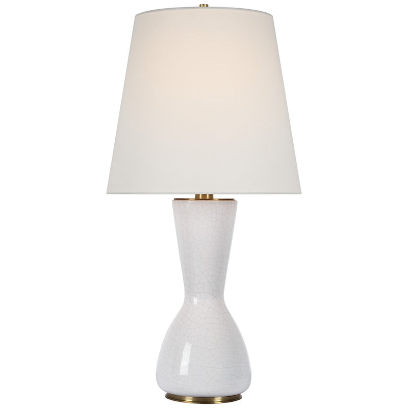 Visual Comfort Signature TOB 3620CIV-L LED Table Lamp, Crackled Ivory