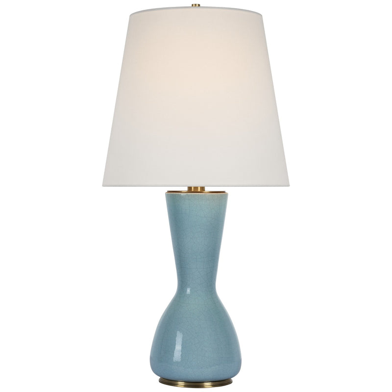 Visual Comfort Signature TOB 3620CRN-L LED Table Lamp, Crackled Robin