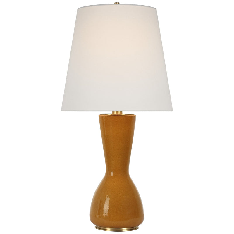 Visual Comfort Signature TOB 3620CSA-L LED Table Lamp, Crackled Sienna