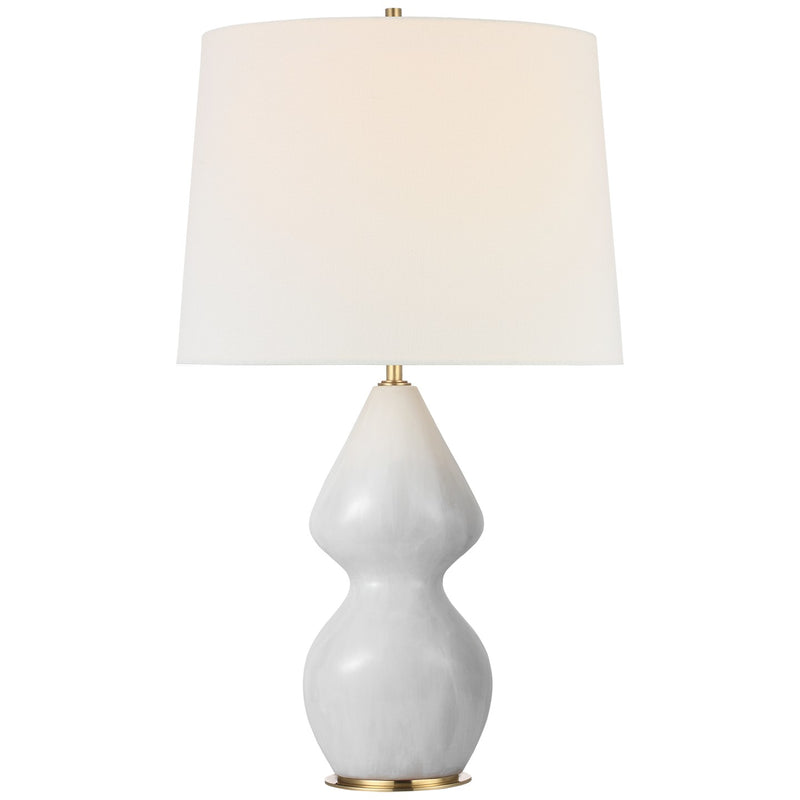 Visual Comfort Signature TOB 3622VWT-L LED Table Lamp, Veiled White