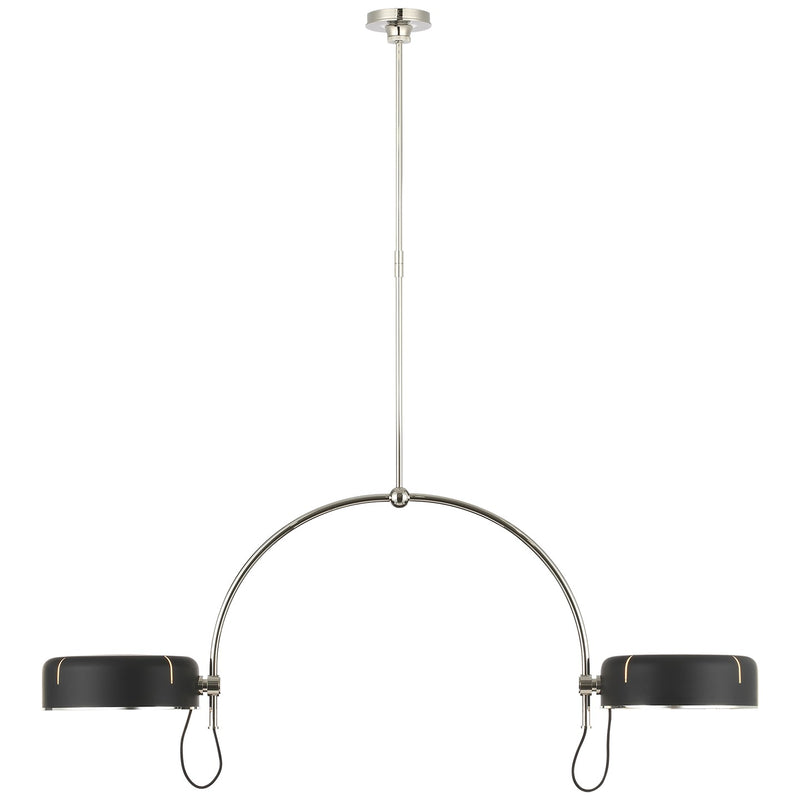 Visual Comfort Signature TOB 5130PN-BLK LED Pendant, Polished Nickel