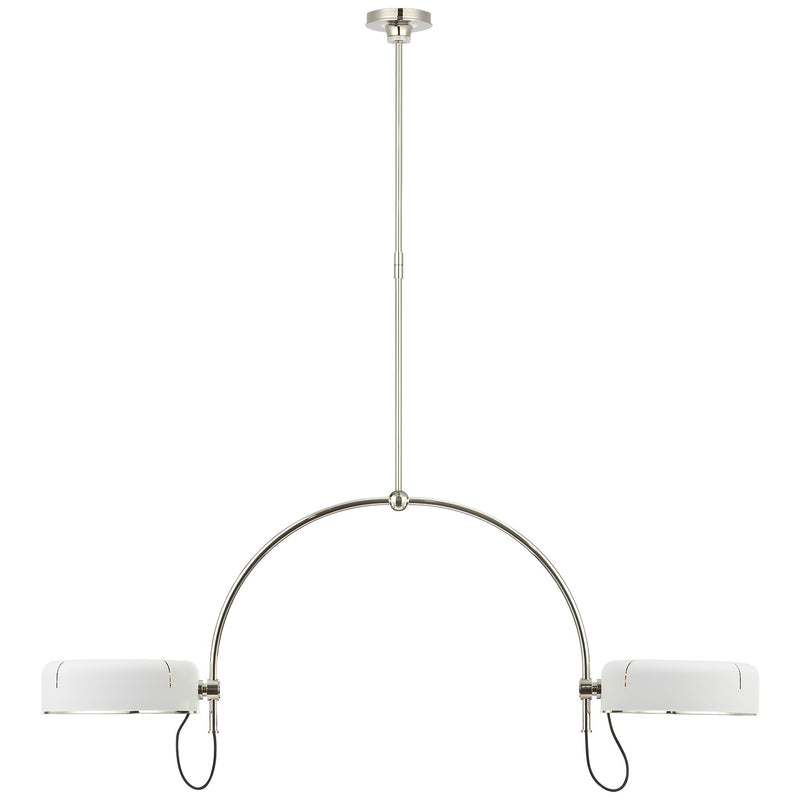 Visual Comfort Signature TOB 5130PN-WHT LED Pendant, Polished Nickel