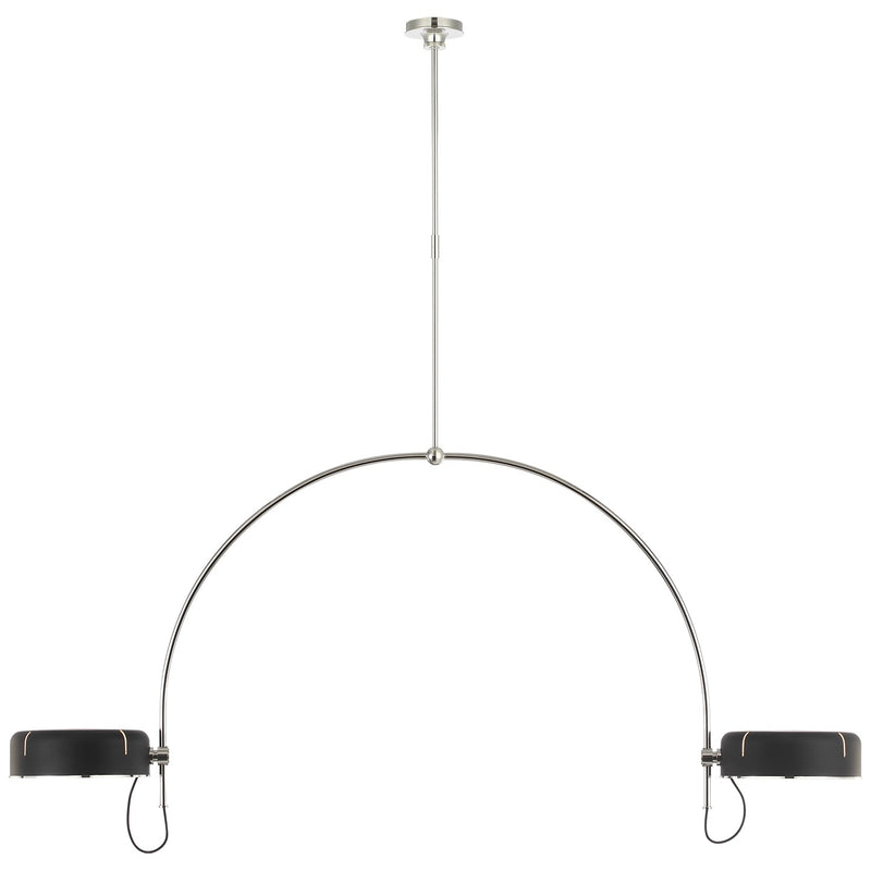 Visual Comfort Signature TOB 5132PN-BLK LED Pendant, Polished Nickel