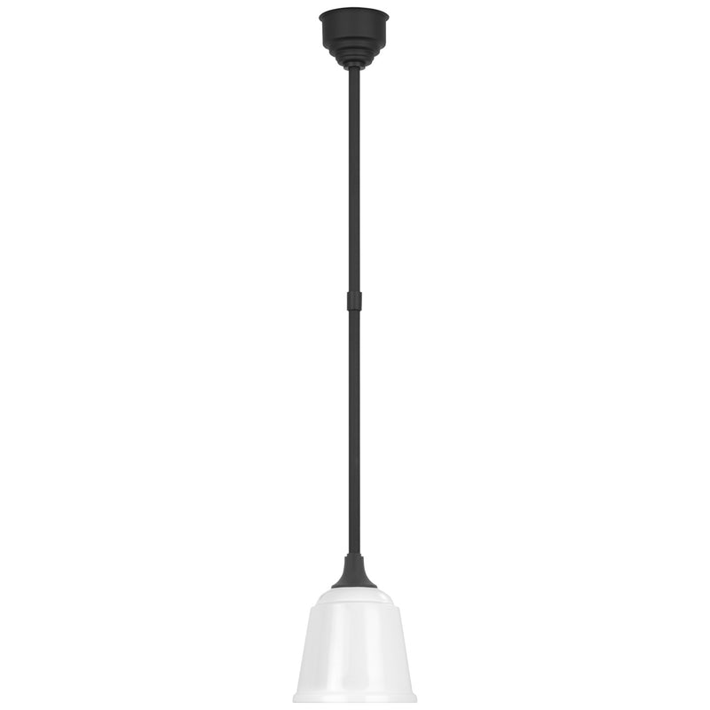 Visual Comfort Signature TOB 5810MBK-WHT LED Pendant, Matte Black