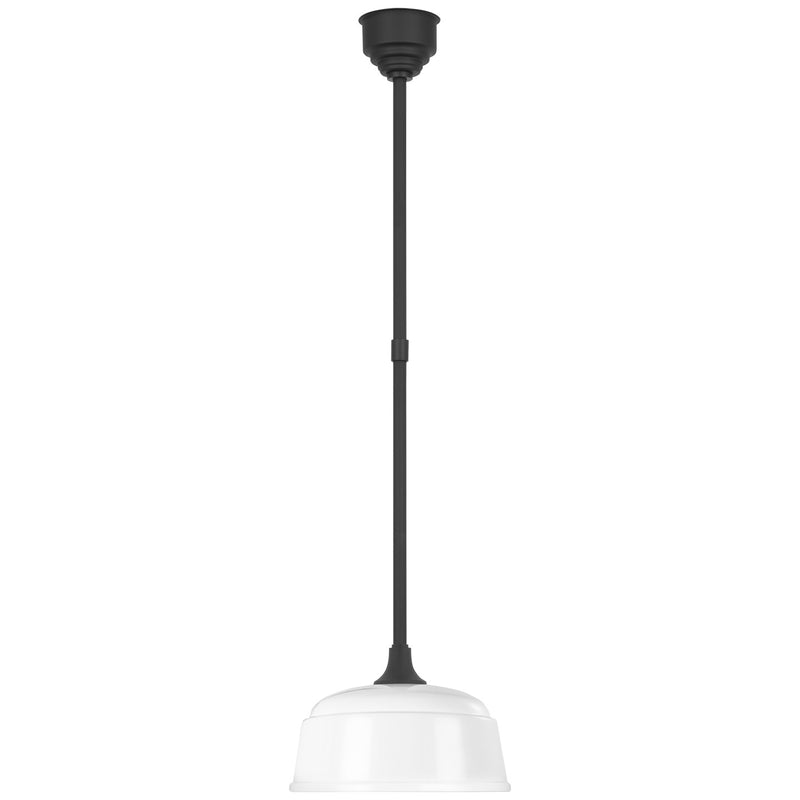 Visual Comfort Signature TOB 5811MBK-WHT LED Pendant, Matte Black