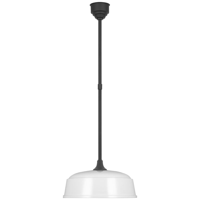Visual Comfort Signature TOB 5812MBK-WHT LED Pendant, Matte Black