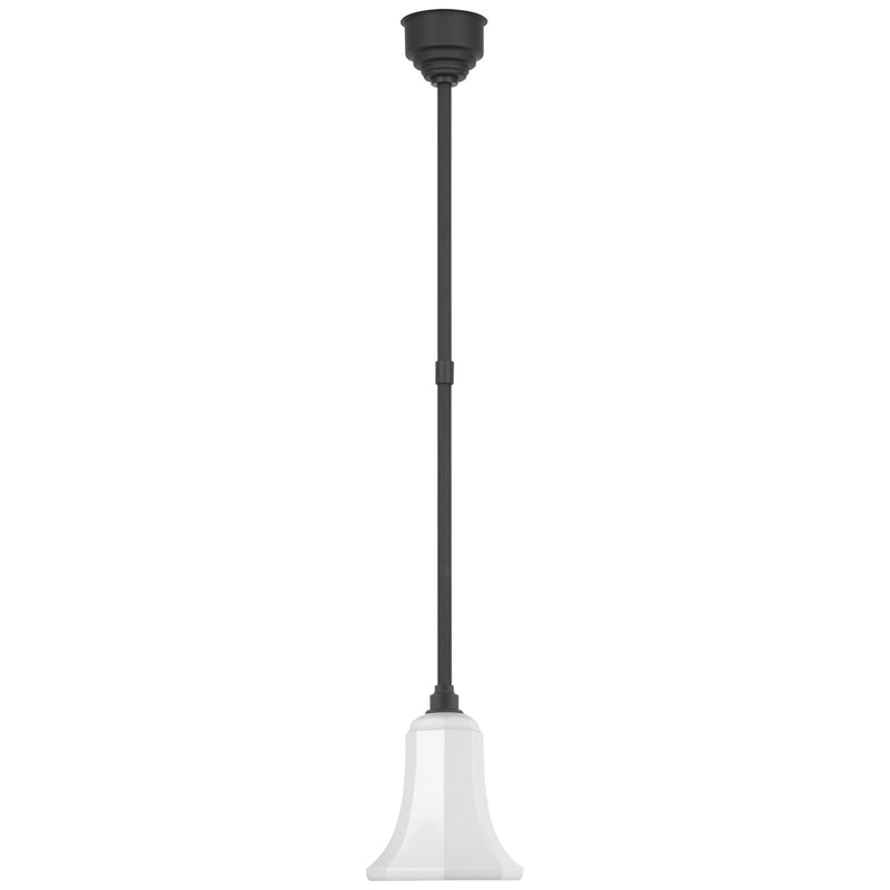 Visual Comfort Signature TOB 5815MBK-WHT LED Pendant, Matte Black