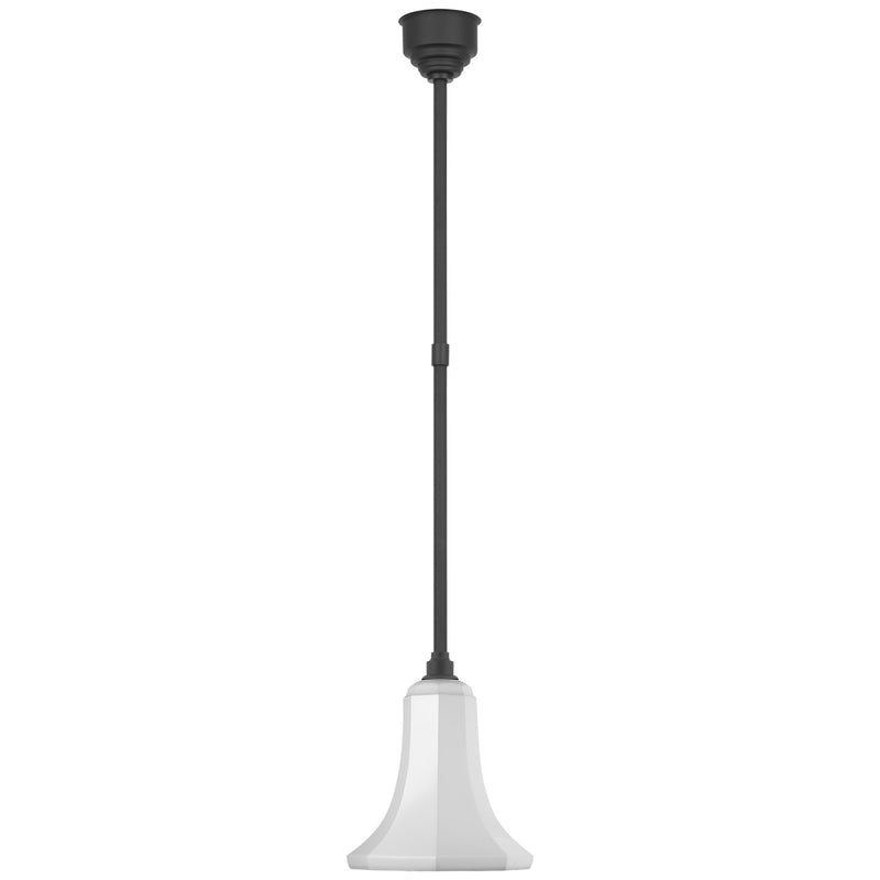 Visual Comfort Signature TOB 5816MBK-WHT LED Pendant, Matte Black