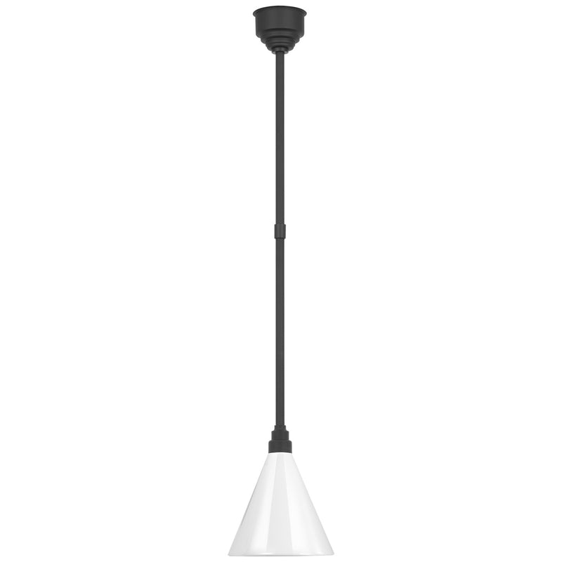 Visual Comfort Signature TOB 5818MBK-WHT LED Pendant, Matte Black