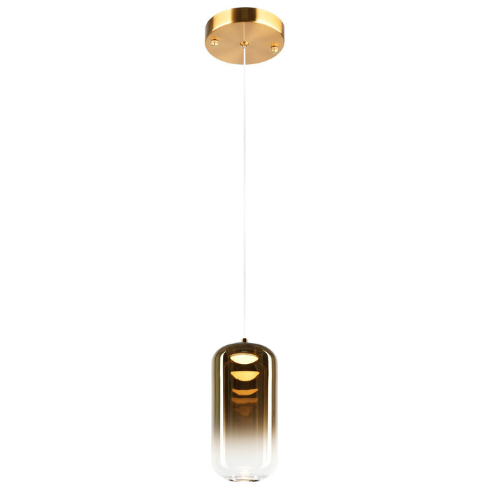 Matteo Lighting C37411AGAG One Light Pendant, Aged Gold Brass