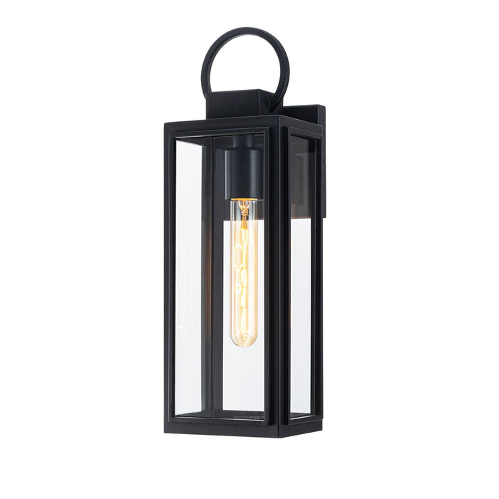 Matteo Lighting E20101MB One Light Outdoor Wall Mount, Matte Black