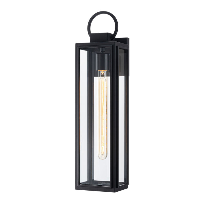 Matteo Lighting E20102MB One Light Outdoor Wall Mount, Matte Black