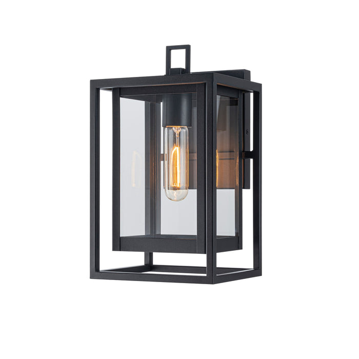 Matteo Lighting E20201MB One Light Outdoor Lantern, Matte Black
