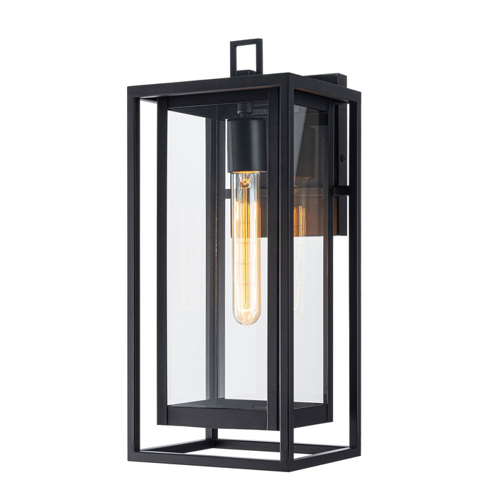 Matteo Lighting E20202MB One Light Outdoor Lantern, Matte Black