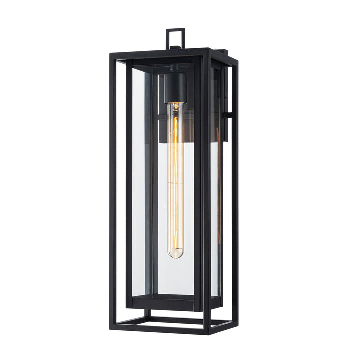 Matteo Lighting E20203MB One Light Outdoor Lantern, Matte Black
