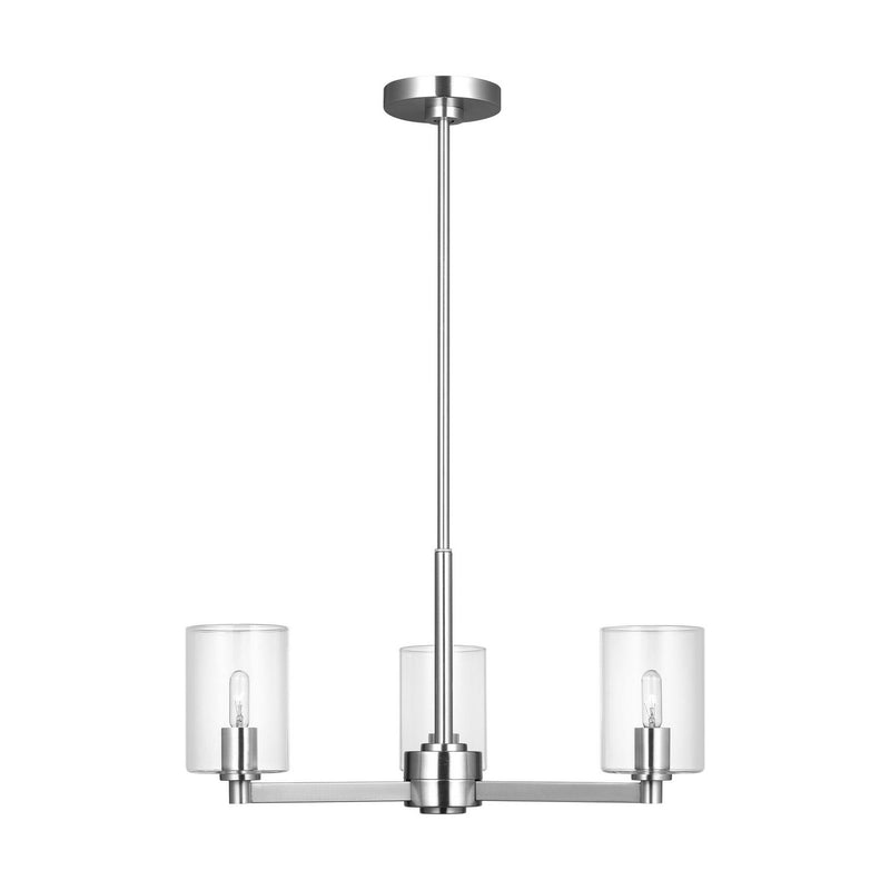 Visual Comfort Studio 3164203C-05 Three Light Chandelier, Chrome
