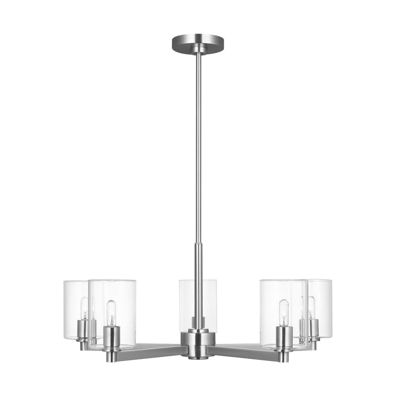 Visual Comfort Studio 3164205C-05 Five Light Chandelier, Chrome
