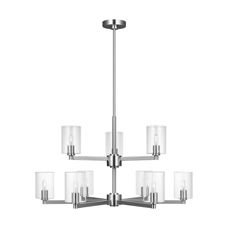 Visual Comfort Studio 3164209C-05 Nine Light Chandelier, Chrome