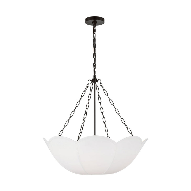 Visual Comfort Studio AC1163AI Three Light Chandelier, Aged Iron