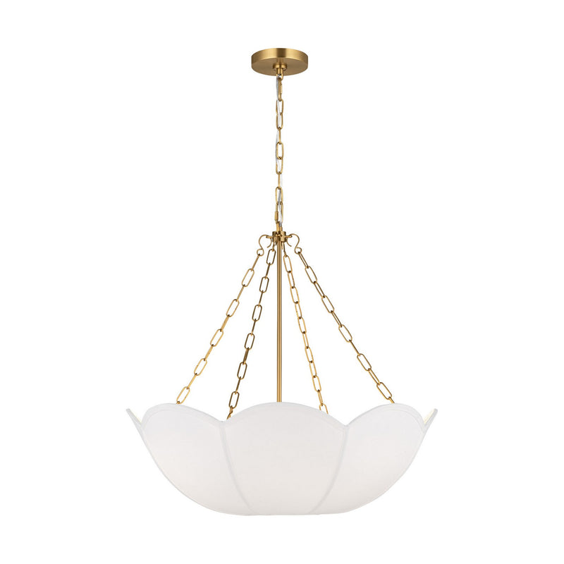 Visual Comfort Studio AC1163BBS Three Light Chandelier, Burnished Brass