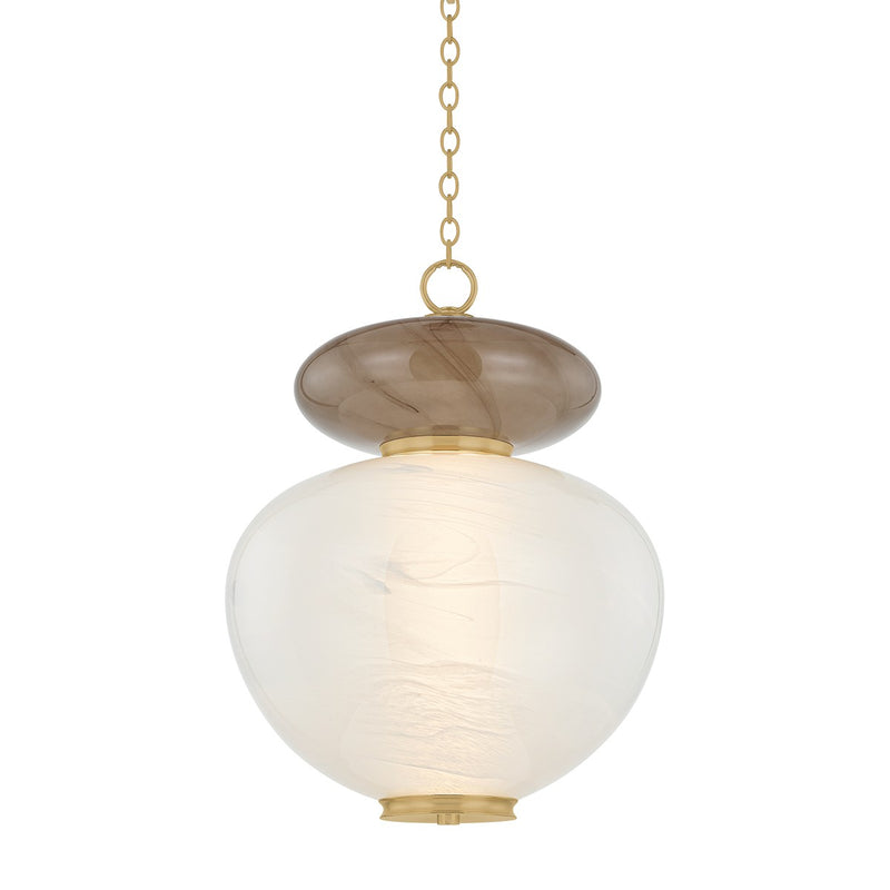 Corbett Lighting 498-19-VB LED Pendant, Vintage Brass