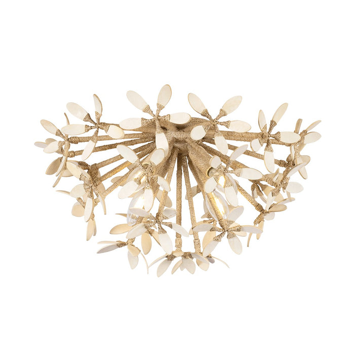 Corbett Lighting 511-04-IYC Four Light Semi Flush Mount, Ivory Coco